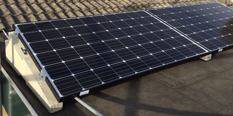 Single Betonvoet Voor Plat Dak Nr 644 15 Graden Hellingshoek Sun Solar